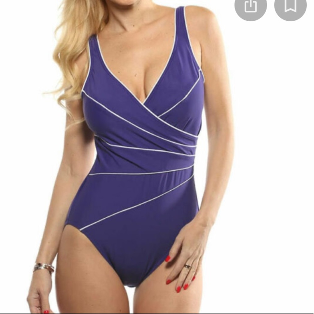 - Miraclesuit 1pc Blue White Stripe Horizon …